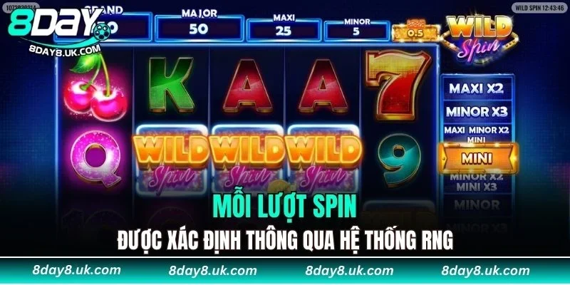 Mỗi lượt spin được xác định thông qua hệ thống RNG Mỗi lượt spin được xác định thông qua hệ thống RNG
